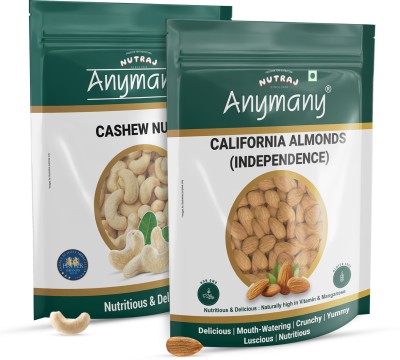 Nutraj Anymany Dry Fruit Combo California Almonds, Kaju Cashew Nuts Almonds, Cashews(2 x 400 g)