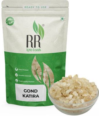 RR AGRO FOODS Gond Katira (Gum Edible )| Tragacanth Gum Crystals | High Cooling Properties | Dried Gum(500 g)