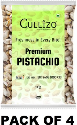 CULLIZO PRIMIUM QUALITY CALIFORNIA SALTED PISTACHIO(PISTA) Pistachios(4 x 50 g)