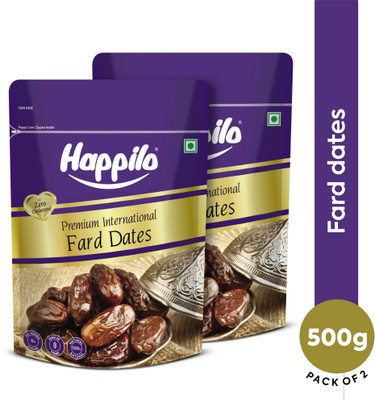 Happilo Premium Fard Dates, Natural Nutrient Powerhouse, Wholesome Snacks, Healthy Dates(2 x 500 g)