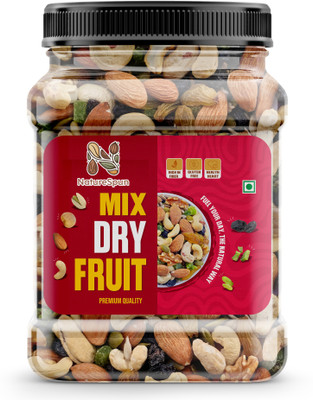 NatureSpun Healthy Nutmix 1kg | Almonds, Cashews, Raisins, Dates, Amla, Apricots, Assorted Seeds & Nuts(1 x 1 kg)