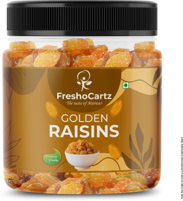 FreshoCartz Premium Golden Raisins | Dakh | Kishmish | Kismis | Daakh | Dakha | Dried Grapes Raisins(3 x 250 g)