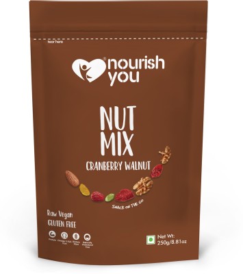 Nourish You Cranberry Walnut Superfood Healthy Nut Mix - Rich in Protein and Omega 3 Assorted Fruit(7 x 30 g)