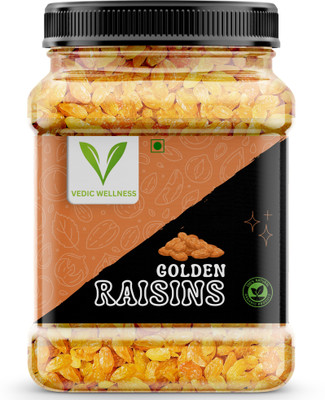 vedic Wellness Golden Raisins | Premium kishmish/kismis | Dry fruits Raisins(1 x 1 kg)