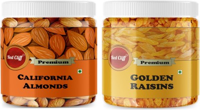 RED CLIFF Premium Quality California Almonds+ Golden Raisins | Combo Pack Of 2 | Raisins, Almonds(2 x 250 g)