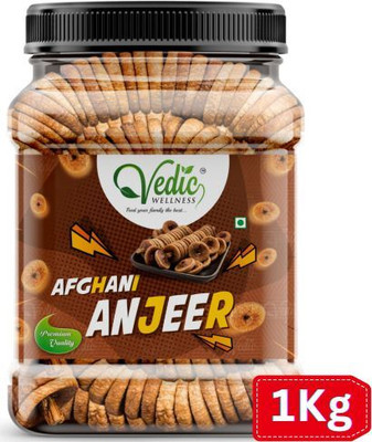 vedic Wellness Premium Natural Afghani Anjeer - Protein Rich Natural Dried Figs Superfood Figs(1 x 1 kg)