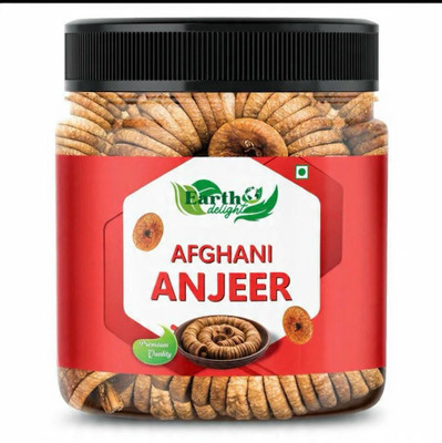 EARTH DELIGHT Premium Dried Afghani Anjeer 500GM Dry Figs for Weight Management-98 Figs(1 x 500 g)