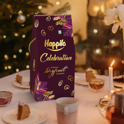 Happilo Celebrations Diwali Gift Box | Premium Dry Fruits Hamper | Dove | Sweets Assorted Nuts(1 x 125 g)