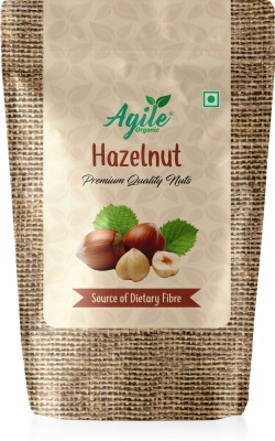 Agile Organic Turkish Hazelnut 1kg , Raw & Dehulled, Healthy & Tasty | Jumbo Hazel Nut Kernels Hazelnuts(1 kg)