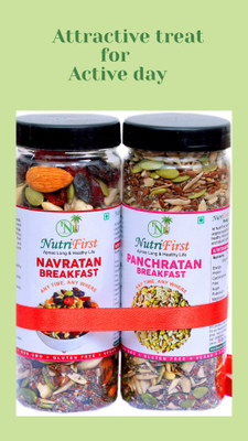 NutriFirst Navratan Breakfast & Panchratan Breakfast for a healthy lifestyle (200g each) Assorted Seeds & Nuts(2 x 200 g)