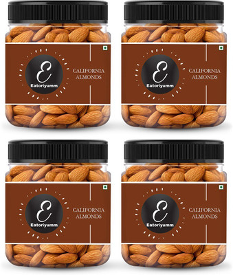 Eatoriyumm California Almonds (American Badam) - Big Size - Fresh & Crunchy Almonds(4 x 250 g)