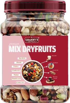 Grannys Dryfruits Healthy Nutmix|Fitness Trail Mix| Mixed Dryfruits |Premium Nutmix(500 Grams) Almonds, Cashews, Black Currant, Cranberries, Kiwi, Amla  (500 G) For Rs. 222 @ 60 %