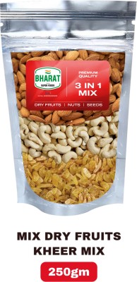 Bharat Super Foods Mix Dry Fruits - Almonds, Cashew Nuts, Raisins (All equal Qty) 250gm Almonds, Cashews, Raisins(250 g)