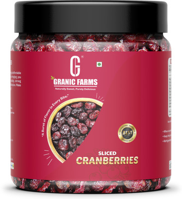 GRANIC FARMS Premium Sliced Dried Cranberry | Natural Dried Cranberries(1 x 200 g)