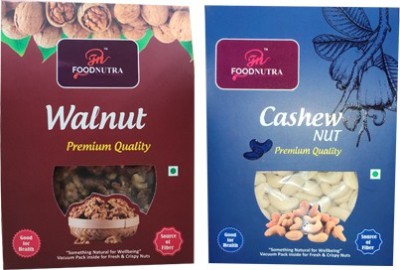 FOODNUTRA Premium Dry Fruits Combo Almond 250g & Cashew 250g Dry Fruits Almonds, Cashews(2 x 250 g)