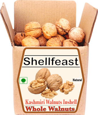 Shellfeast Walnut In Shell Kashmiri, Whole Walnuts , Sabut Akhrot Walnuts(2 x 1 kg)