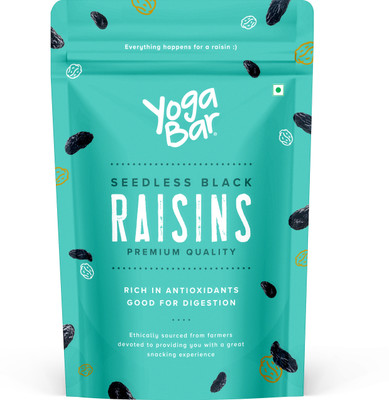 Yogabar Premium Seedless Black Raisins Value Pack | Kali Kishmish Raisins  (200 G) For Rs. 99 @ 50 %