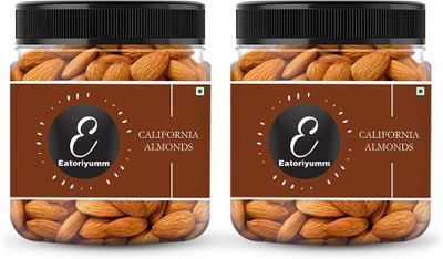 Eatoriyumm California Almonds (American Badam) - Big Size - Fresh & Crunchy Almonds(2 x 250 g)