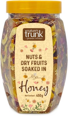 Nature's Trunk Premium Quality Mix of Nuts & Dry Fruits with Natural Honey-A Flavoursome Treat: Almonds, Cashews, Assorted Fruits & Nuts, Dry Dates, Raisins(450 g)