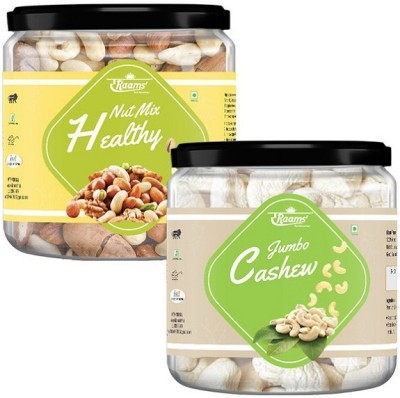 Rraams Combos HealthyNutmix 250gm & JumboCashew 250gm | Dry Fruits | Cashews, Almonds(2 x 250 g)