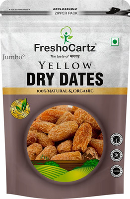 FreshoCartz Jumbo Yellow Dry Dates | Peela Sukha Khajoor | Dry Chuhara | Chuara | Dry Dates(1 x 500 g)