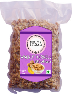Power Kashmir Broken Walnut kernels, Kashmiri Akhrot Tukda Giri, Kashmiri Walnut Broken Walnuts(2 x 250 g)