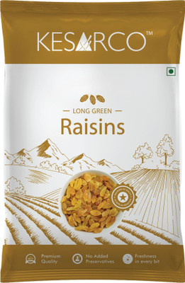 KESARCO Premium Seedless Green Raisins, Kishmish, Nutritious, Rich in Iron - 1 kg Raisins(1 x 1 kg)