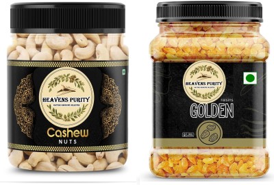 HEAVEN'S PURITY Naturally testy cashew & Golden Raisins Dried Kishmish, Healthy Cashews(2 x 250 g)