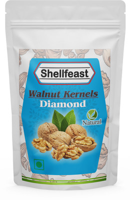 Shellfeast Walnuts Without Shell (Diamond), Walnut Kernels, Akhrot giri Walnuts(1 x 500 g)