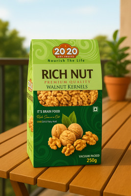20-20 DRY FRUITS AKROT-GIRI-RICHNUT-250 Walnuts(1 x 250 g)