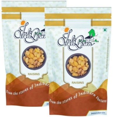 IndiBarn Premium Indian round seedless Raisins(2 x 200 g)