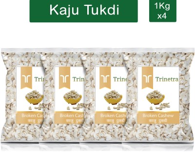 Trinetra Kaju Tukdi (Broken Cashew)- 1Kg Each (Pack of 4) 4000g Cashews(4 x 1000 g)
