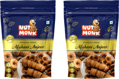 NUT MONK Natural Dried Anjeer Healthy Dry Fruits Rich in Vitamin & Dietary Fibres Low Fat Figs(2 x 250 g)