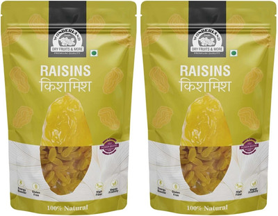 WONDERLAND Foods(Device) Premium Plain Raisins Kishmish, 400g Pack of 2 (200g Each) Raisins(2 x 200 g)