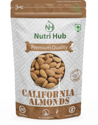 Nutri Hub Natural Premium California Dried Almonds Pouch Premium Badam Boost Immunity Almonds(400 g)