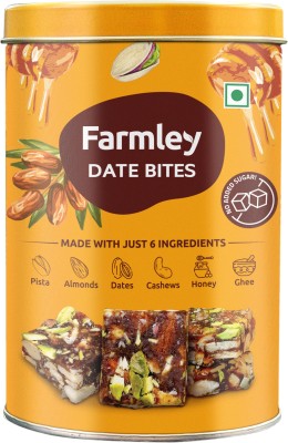 Farmley Date Bites | Indian Sweets | Dry Fruits Barfi | No Added Sugar | Almonds, Cashews, Dates, Pistachios(180 g)