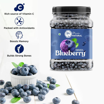 plum natural Organic Dried Blueberries Whole, Unsweetened, No Added Sugar, Gluten-Free Snack Blueberry, Plums(500 g)