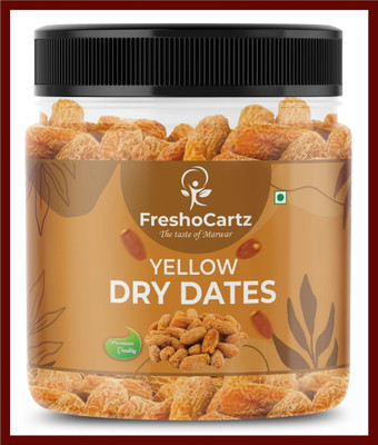 FreshoCartz Yellow Dry Dates | Chuhara | Pili Kharak | Jumbo Dry Fruits Dates | Dates(1 x 500 g)