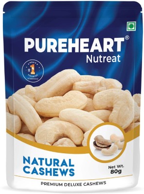 PUREHEART Natural Dry Fruit, Premium Kaju Whole Crunchy & Delicious Cashews(80 g)