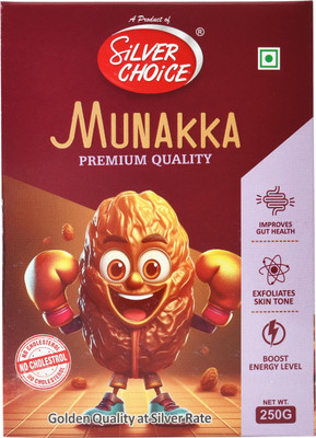 SILVER CHOICE Premium Munakka Natural Dry Grapes Healthy & Nutritious Dried Fruit Raisins(1 x 250 g)