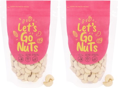 Let's GoNuts Fresh Crispy Cashews Whole Nuts 250gX2 Cashews(2 x 250 g)