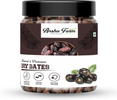 anshu farm Dry Dates | Natural Energy Snack | Sweet & Fiber-Rich Dry Fruit Delight Dates(1 x 250 g)