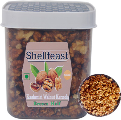 Shellfeast Brown Walnut Kernels, Walnuts Without Shell Walnuts(1 x 500 g)