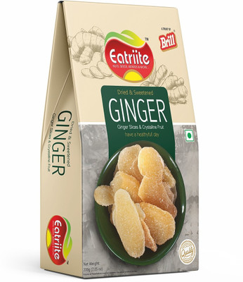 Eatriite Dried & Sweetened Ginger Chunks 200 g Assorted Fruit(1 x 200 g)