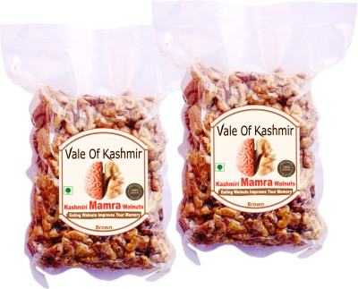 vale of kashmir Kashmiri Mamra Walnuts, Natural Brain Food (Brown) Walnuts(2 x 0.5 kg)