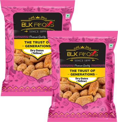 BLK FOODS Select Dates Dry Yellow | Sukha Khajoor (Chuara) 1KG Dates(2 x 500 g)