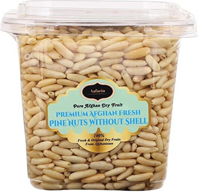 Aafarin PREMIUM AFGHAN FRESH PINE NUTS WITHOUT SHELL (250g) Pine Nuts(1 x 250 g)