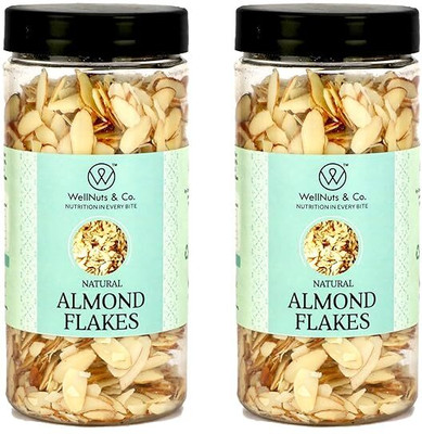 WellNuts & Co. Natural Almond Flakes – Sliced Almonds for Baking, Cooking Healthy Snack Almonds(2 x 75 g)