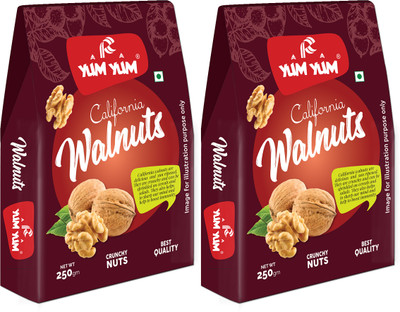 YUM YUM Walnut Kernels (Akhrot Giri) 500g, Premium Quality – Walnuts(2 x 250 g)
