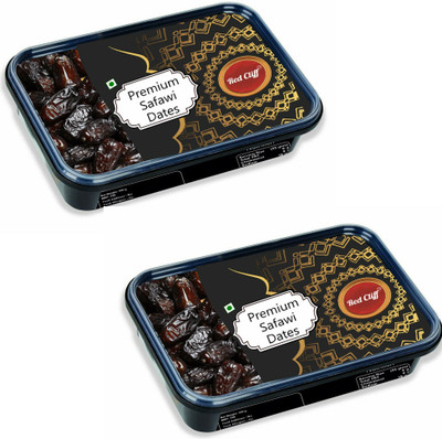 RED CLIFF Organic Saudi Safawi Dates | Kalmi Khajur | Pack Of 2 |Premium Dry Dates | Dates(2 x 300 g)